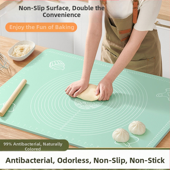 Toidukvaliteediga majapidamises kasutatav silikoonist sõtkumismatt ja nuudlimatt, paksendatud pelmeenide matt, rullitav plast