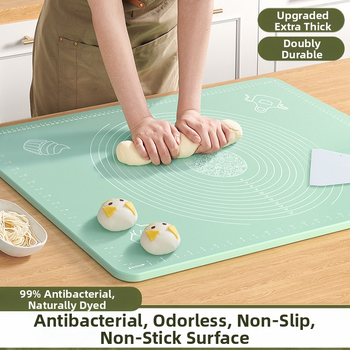 Toidukvaliteediga majapidamises kasutatav silikoonist sõtkumismatt ja nuudlimatt, paksendatud pelmeenide matt, rullitav plast