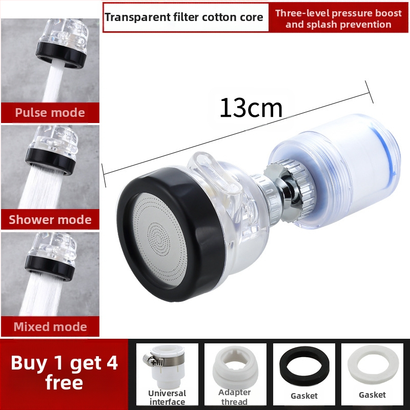 Jaucējkrāna filtra ūdens attīrītājs virtuves šļakatu galvas pagarinātājs ūdens taupīšanas universāls spiediena dušas burbuļotājs