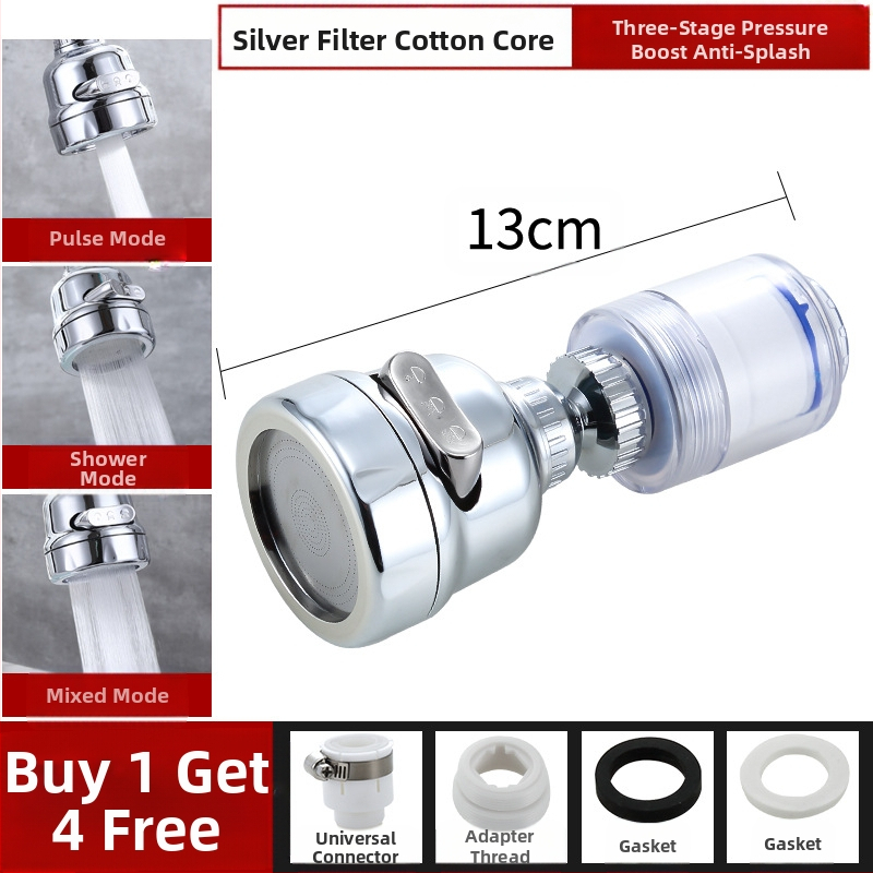 Jaucējkrāna filtra ūdens attīrītājs virtuves šļakatu galvas pagarinātājs ūdens taupīšanas universāls spiediena dušas burbuļotājs
