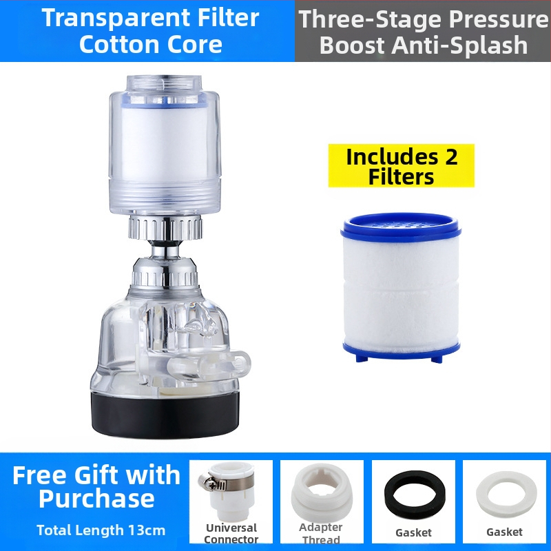 Jaucējkrāna filtra ūdens attīrītājs virtuves šļakatu galvas pagarinātājs ūdens taupīšanas universāls spiediena dušas burbuļotājs