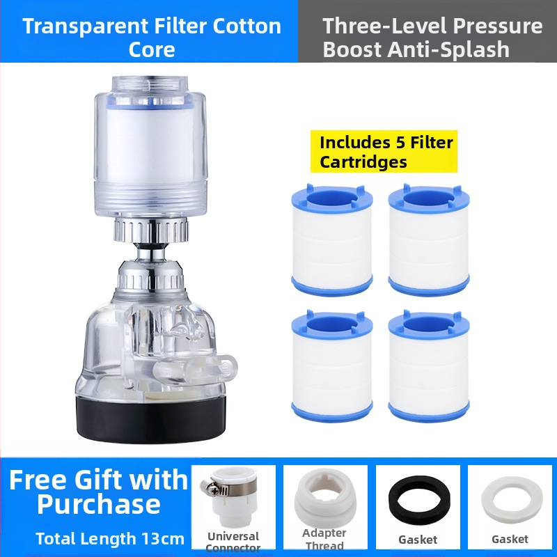 Jaucējkrāna filtra ūdens attīrītājs virtuves šļakatu galvas pagarinātājs ūdens taupīšanas universāls spiediena dušas burbuļotājs