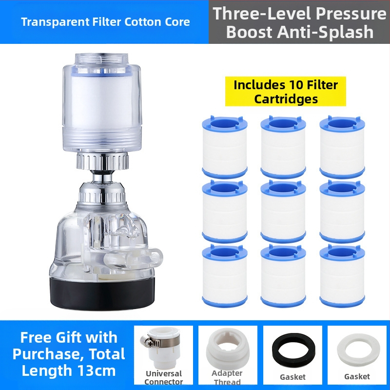 Jaucējkrāna filtra ūdens attīrītājs virtuves šļakatu galvas pagarinātājs ūdens taupīšanas universāls spiediena dušas burbuļotājs
