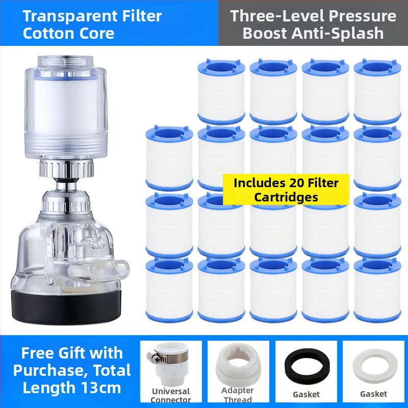 Jaucējkrāna filtra ūdens attīrītājs virtuves šļakatu galvas pagarinātājs ūdens taupīšanas universāls spiediena dušas burbuļotājs