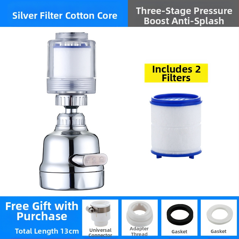 Jaucējkrāna filtra ūdens attīrītājs virtuves šļakatu galvas pagarinātājs ūdens taupīšanas universāls spiediena dušas burbuļotājs