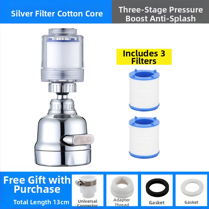 Jaucējkrāna filtra ūdens attīrītājs virtuves šļakatu galvas pagarinātājs ūdens taupīšanas universāls spiediena dušas burbuļotājs