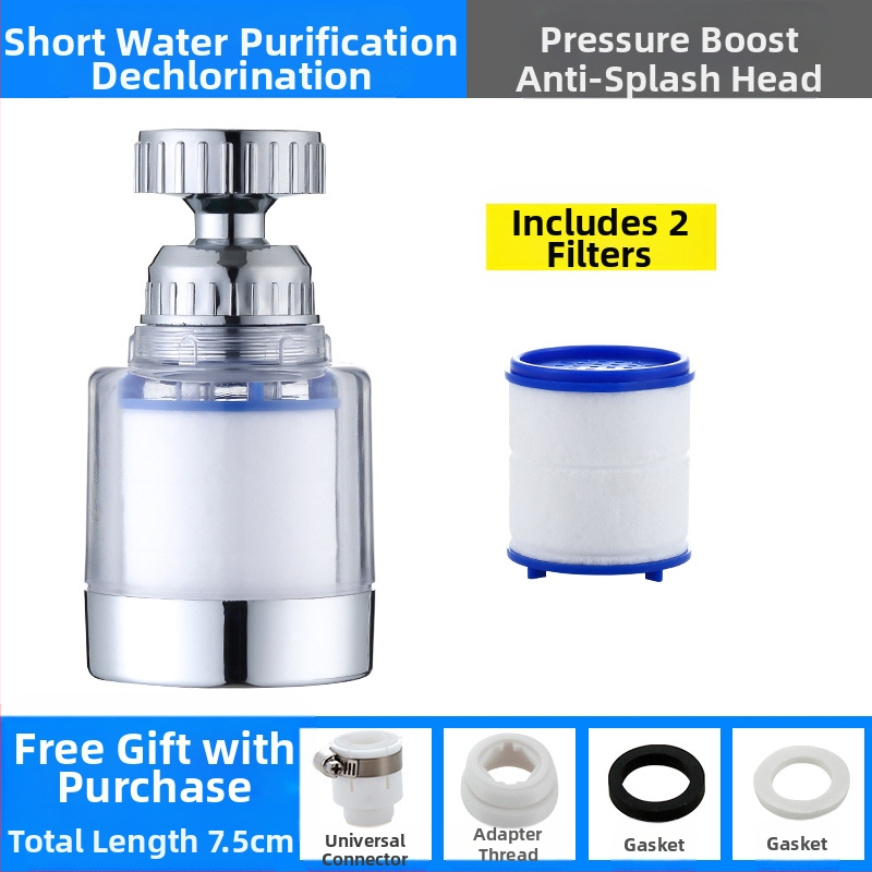Jaucējkrāna filtra ūdens attīrītājs virtuves šļakatu galvas pagarinātājs ūdens taupīšanas universāls spiediena dušas burbuļotājs