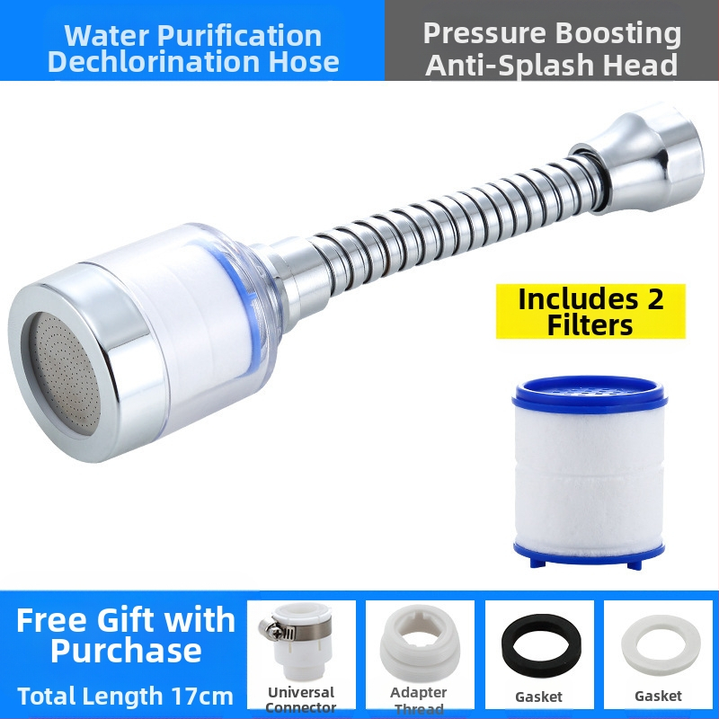 Jaucējkrāna filtra ūdens attīrītājs virtuves šļakatu galvas pagarinātājs ūdens taupīšanas universāls spiediena dušas burbuļotājs