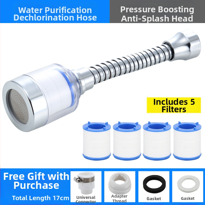Jaucējkrāna filtra ūdens attīrītājs virtuves šļakatu galvas pagarinātājs ūdens taupīšanas universāls spiediena dušas burbuļotājs