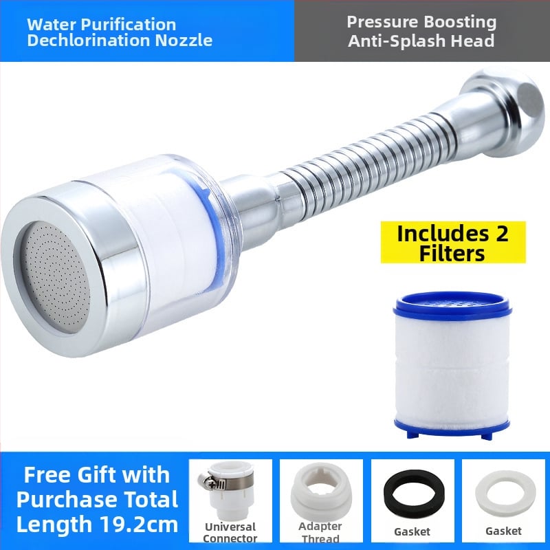 Jaucējkrāna filtra ūdens attīrītājs virtuves šļakatu galvas pagarinātājs ūdens taupīšanas universāls spiediena dušas burbuļotājs