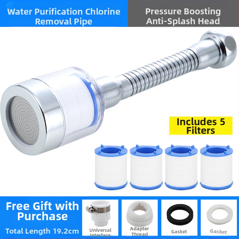 Jaucējkrāna filtra ūdens attīrītājs virtuves šļakatu galvas pagarinātājs ūdens taupīšanas universāls spiediena dušas burbuļotājs