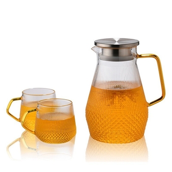 Καλοκαιρινό μεγάλο καπάκι από ανοξείδωτο ατσάλι Pinellia Ternata Pot από υψηλό βοριοπυριτικό γυαλί, βραστήρας κρύου νερού για οικιακή χρήση, διαφανής, δροσερός, λευκός βραστήρας νερού