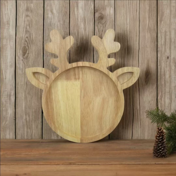 Kalėdinis padėklas su kryželiu, velykinis padėklas, briedžio kalėdinė eglutė, kalėdinė kepurė, zuikutis, dekoratyvinis padėklas iš medžio masyvo