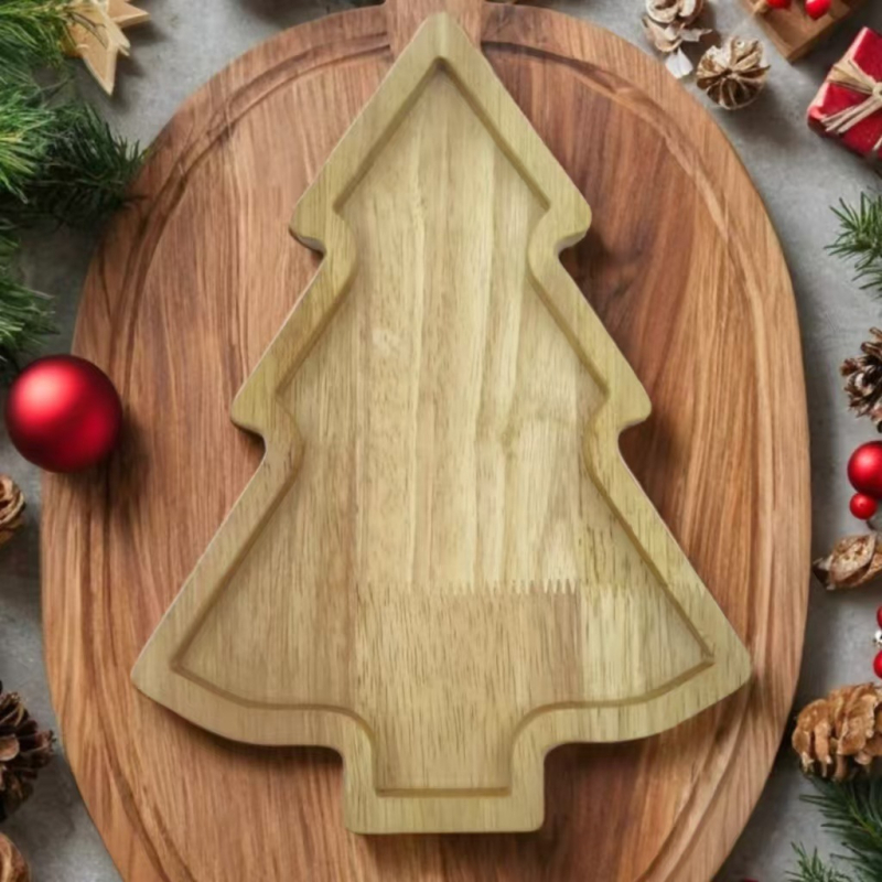 Kalėdinis padėklas su kryželiu, velykinis padėklas, briedžio kalėdinė eglutė, kalėdinė kepurė, zuikutis, dekoratyvinis padėklas iš medžio masyvo