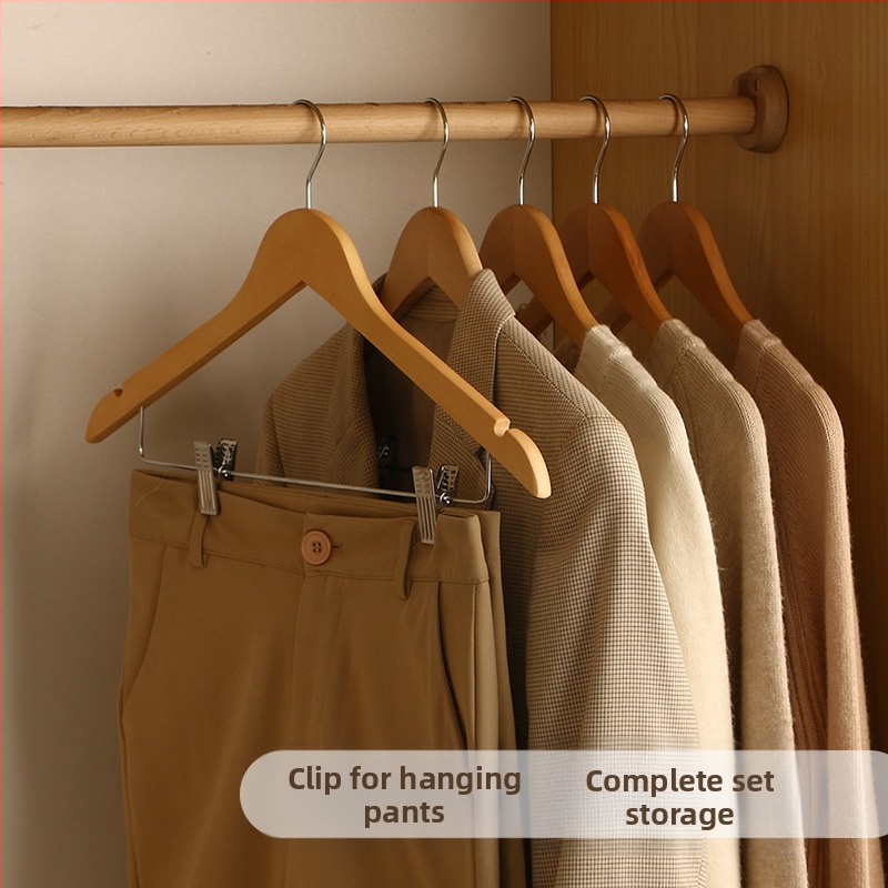 Drevený vešiak na šaty Hotel Špeciálny vešiak na šaty z masívneho dreva Obchod s oblečením Protišmykový drevený vešiak na šaty Vešiak na šaty Zdroj Veľkoobchod