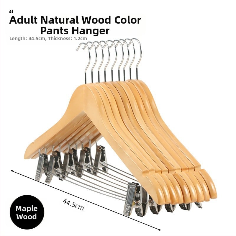 Дървена закачалка за дрехи за хотел, специална закачалка за дрехи от масивна дървесина, магазин за дрехи, неплъзгаща се дървена закачалка за дрехи, закачалка за дрехи, източник на едро