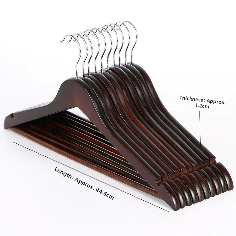 Дървена закачалка за дрехи за хотел, специална закачалка за дрехи от масивна дървесина, магазин за дрехи, неплъзгаща се дървена закачалка за дрехи, закачалка за дрехи, източник на едро