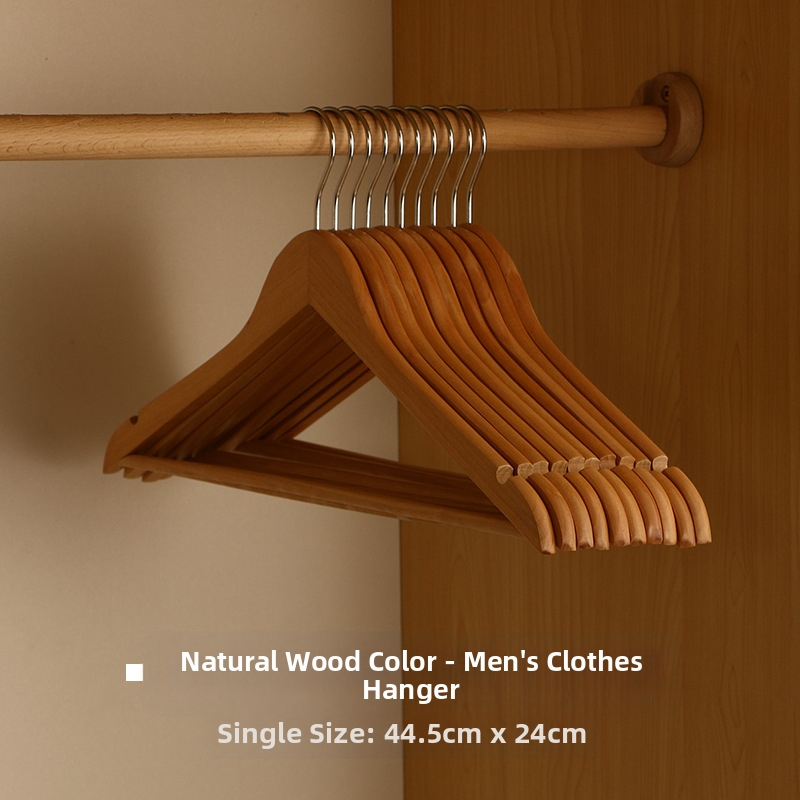 Дървена закачалка за дрехи за хотел, специална закачалка за дрехи от масивна дървесина, магазин за дрехи, неплъзгаща се дървена закачалка за дрехи, закачалка за дрехи, източник на едро