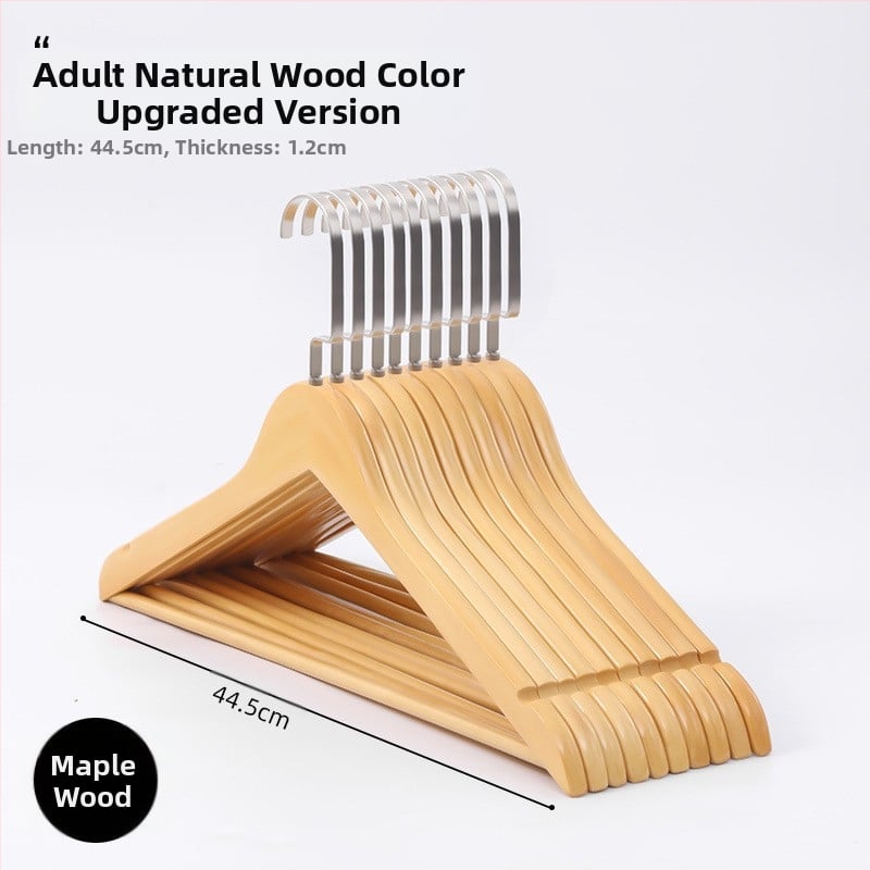 Дървена закачалка за дрехи за хотел, специална закачалка за дрехи от масивна дървесина, магазин за дрехи, неплъзгаща се дървена закачалка за дрехи, закачалка за дрехи, източник на едро