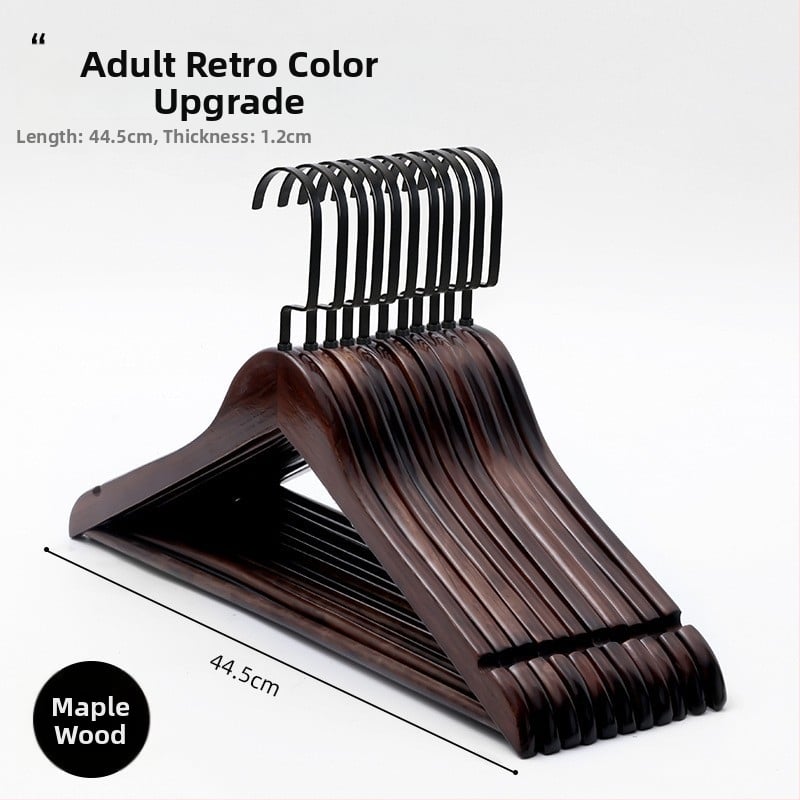 Дървена закачалка за дрехи за хотел, специална закачалка за дрехи от масивна дървесина, магазин за дрехи, неплъзгаща се дървена закачалка за дрехи, закачалка за дрехи, източник на едро
