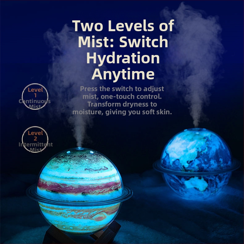 Креативен овлажнител за планета USB настолен овлажнител за земя дом спалня офис пречиствател за вода спрей