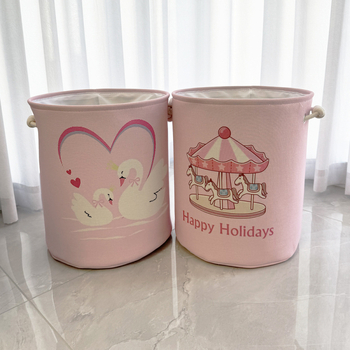 Roosa INS tuulekarussell paksendatud mänguasjade hoiukorv riidest hoiukorv määrdunud riiete ämber riiete hoiustamine ja viimistlemine