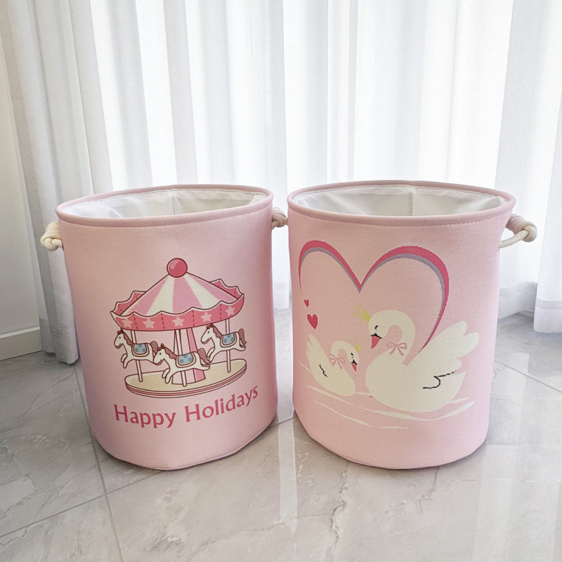 Roosa INS tuulekarussell paksendatud mänguasjade hoiukorv riidest hoiukorv määrdunud riiete ämber riiete hoiustamine ja viimistlemine