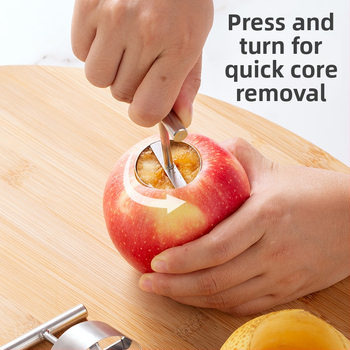 Nerūdijančio plieno vaisių šerdies šalinimo įrankis obuolių kriaušių šerdies šalinimui buitinis skylių kasimo įrankis troškintas Sidnėjaus šerdies šalinimo įrankis