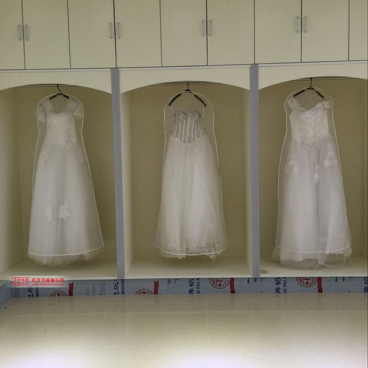 Vestuvinės suknelės dulkių uždanga, vestuvinės suknelės šou maišelis, atsparus dulkėms, kvėpuojantis, skaidrus, pailgintas stiklo siūlas, didmeninė prekyba