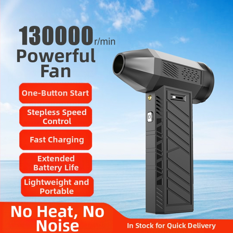 Naujas 130 000 apsisukimų rankinis smurtinis turbo ventiliatorius lauko nešiojamas kempingo degimo dulkių pripučiamas belaidis pūstuvas
