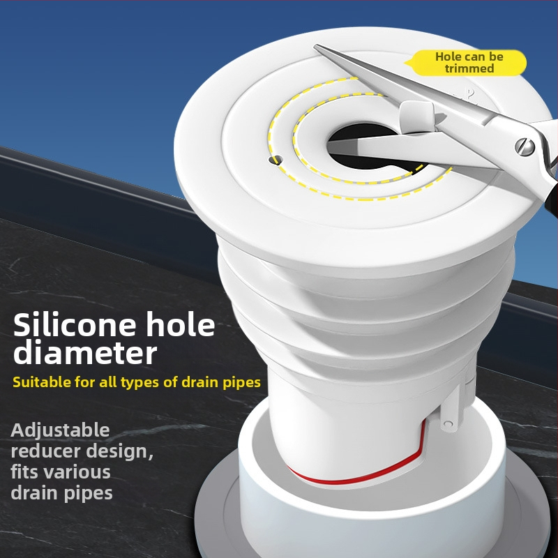 Силиконов уплътнителен пръстен за канализационна тръба, устойчив на миризми, запушалка за кухненска мивка, запушалка за канализационна тръба за пералня, против връщане на миризма, артефакт