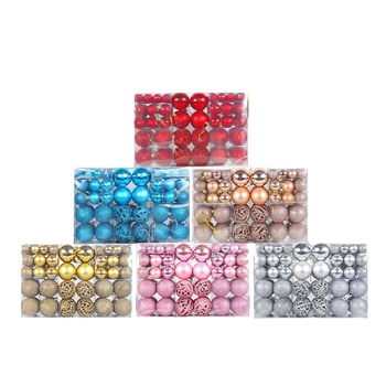 Kalėdinė dovanų dėžutė, dekoratyvinis rutulinis pakabukas, „Pasidaryk pats“ kalėdinės eglutės pakabinamas rutulinis pakabukas, vakarėlio rutulinis pakabukas, kalėdinių kamuoliukų rinkinys