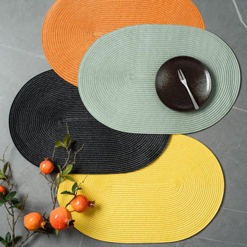 Eiropas stila apaļš moderns vienkāršs rietumu stila ēdampaklājs PVC amerikāņu stila jauns ovāls ūdensnecaurlaidīgs un eļļas necaurlaidīgs galda dvieļu galda paklājiņš