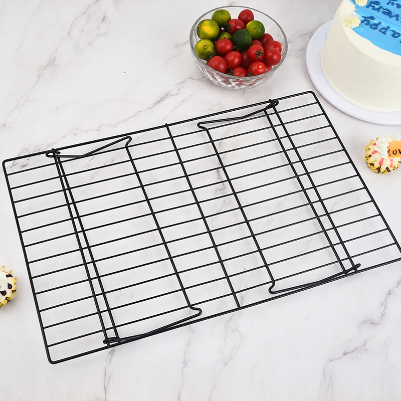 3-kihiline kokkupandav küpsetusrest, koogijahutusrest, leivajahutusrest, küpsiste kuivatusrest, must mittenakkuva jahutusrestiga küpsetamiseks