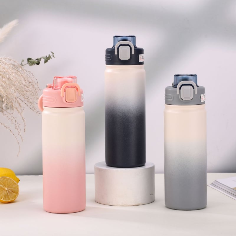 Naujas, aukštos kokybės, gradientinis, didelės talpos, nerūdijančio plieno, izoliuotas, nešiojamas, šokinėjantis vandens puodelis, skirtas tiek vyrams, tiek moterims.