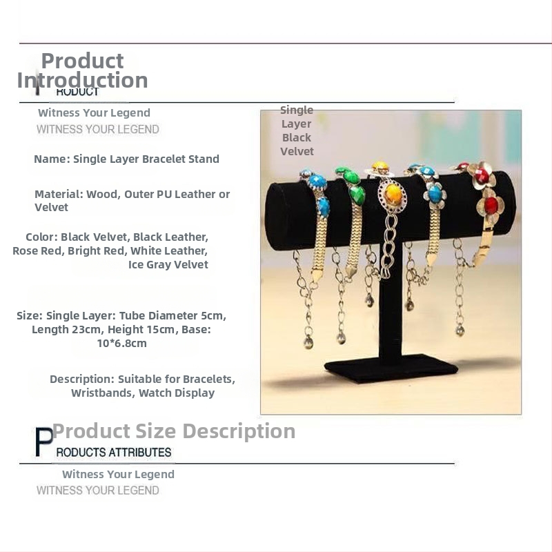 Търговия на едро с фланелена гривна, стойка за гривна и часовник, стойка за съхранение на нощен пазар, щанд за бижута