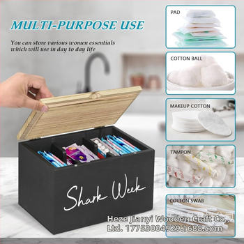 Drvena kutija za pohranu sanitarnih predmeta od vate s preklopnim pretincem za dnevni boravak, stolna kutija za štapiće od vate, masivna drvena kutija za pohranu