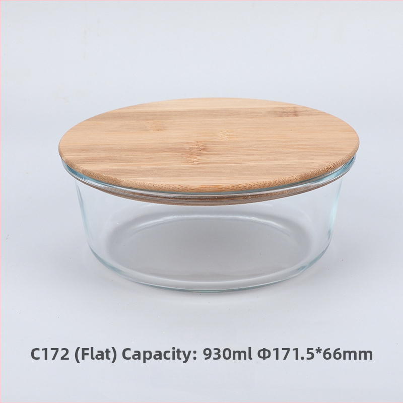 Veľkoobchodná obedárová krabička z bambusového dreva s viečkom z dreva, sklenená krabička na uchovávanie čerstvosti, žiaruvzdorné sklo s vysokým borosilikátovým povrchom, japonská obedárová krabička, mikrovlnná rúra