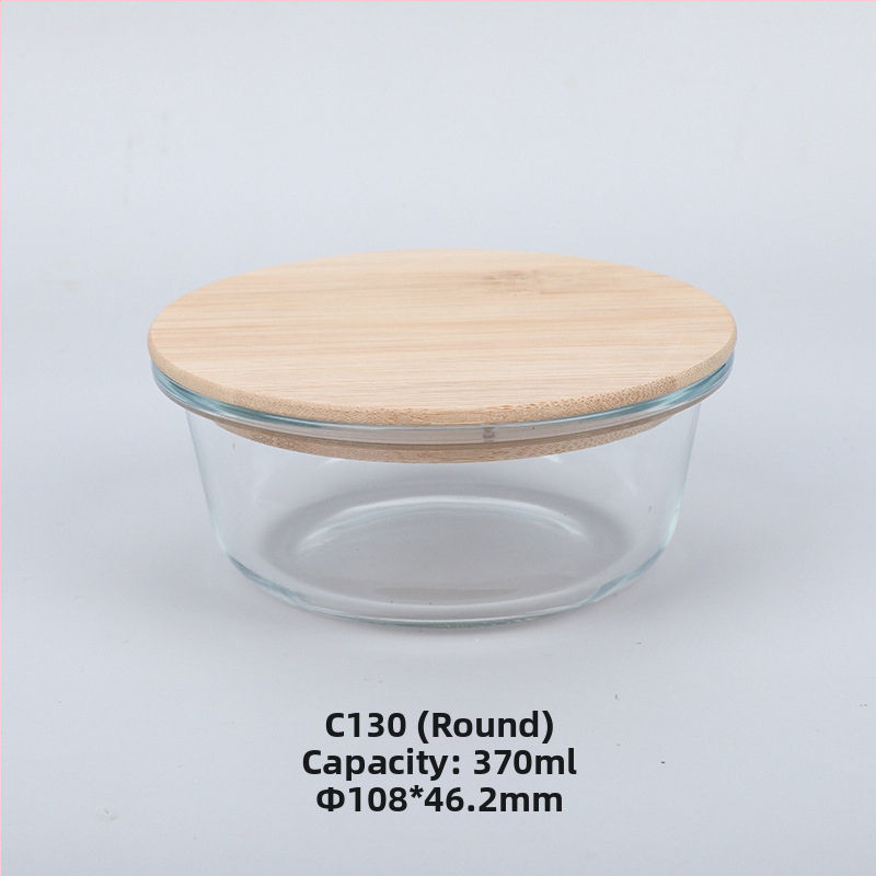Veľkoobchodná obedárová krabička z bambusového dreva s viečkom z dreva, sklenená krabička na uchovávanie čerstvosti, žiaruvzdorné sklo s vysokým borosilikátovým povrchom, japonská obedárová krabička, mikrovlnná rúra