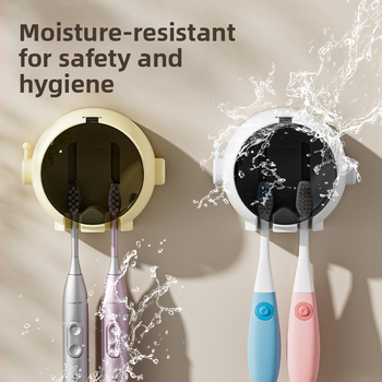 „Spaceman“ dantų šepetėlių laikikliai vonios kambariui be skylių, prie sienos tvirtinamas elektrinių dantų šepetėlių laikymo stovas vonios kambariui, sieninis pakabukas