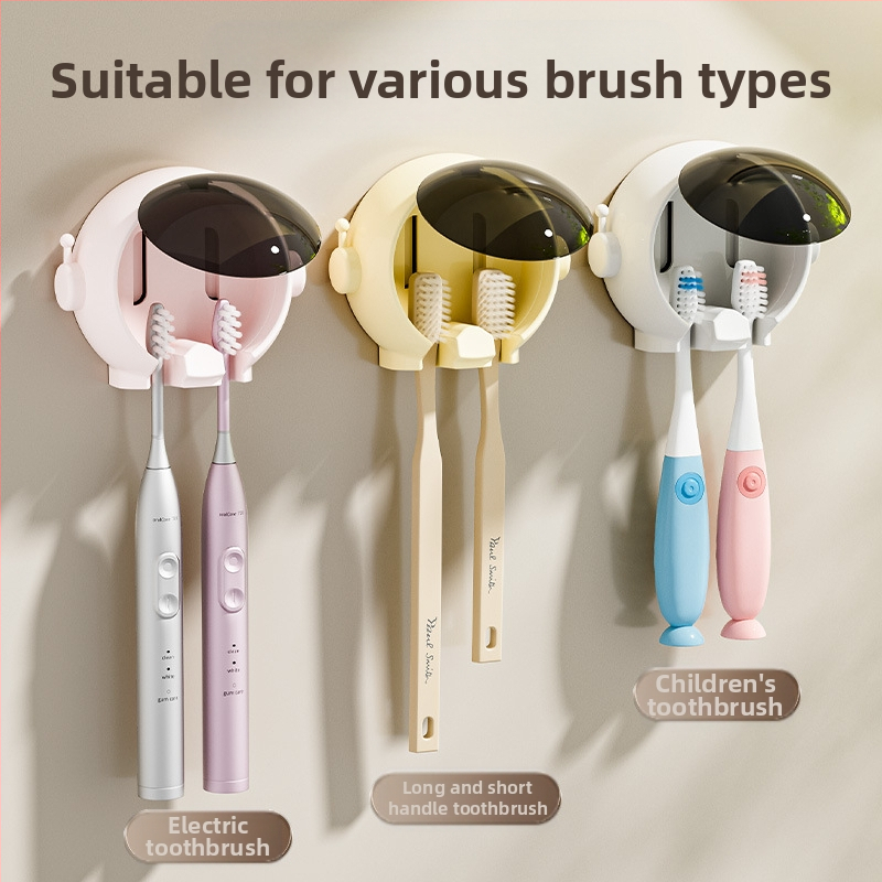 Държачи за четки за зъби Spaceman за баня, без дупки, за стенен монтаж, закачалка за електрическа четка за зъби