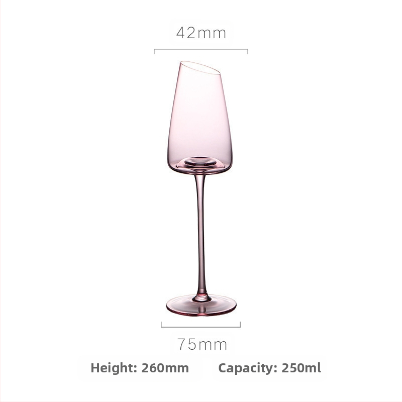 Francuski nagnuti crveni vinski čaša Flamingo kristalna čaša visoke vrijednosti boje crvena vinska čaša posebna vinska čaša za par