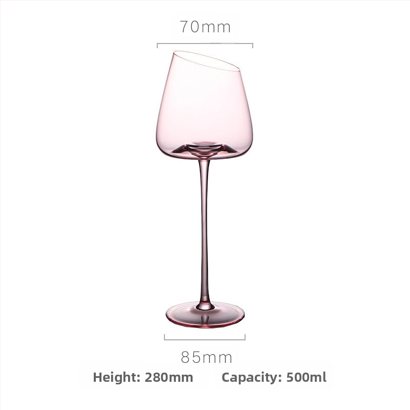 Francuski nagnuti crveni vinski čaša Flamingo kristalna čaša visoke vrijednosti boje crvena vinska čaša posebna vinska čaša za par