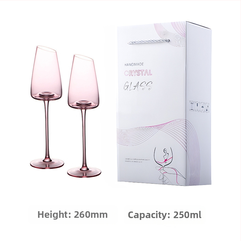 Francuski nagnuti crveni vinski čaša Flamingo kristalna čaša visoke vrijednosti boje crvena vinska čaša posebna vinska čaša za par