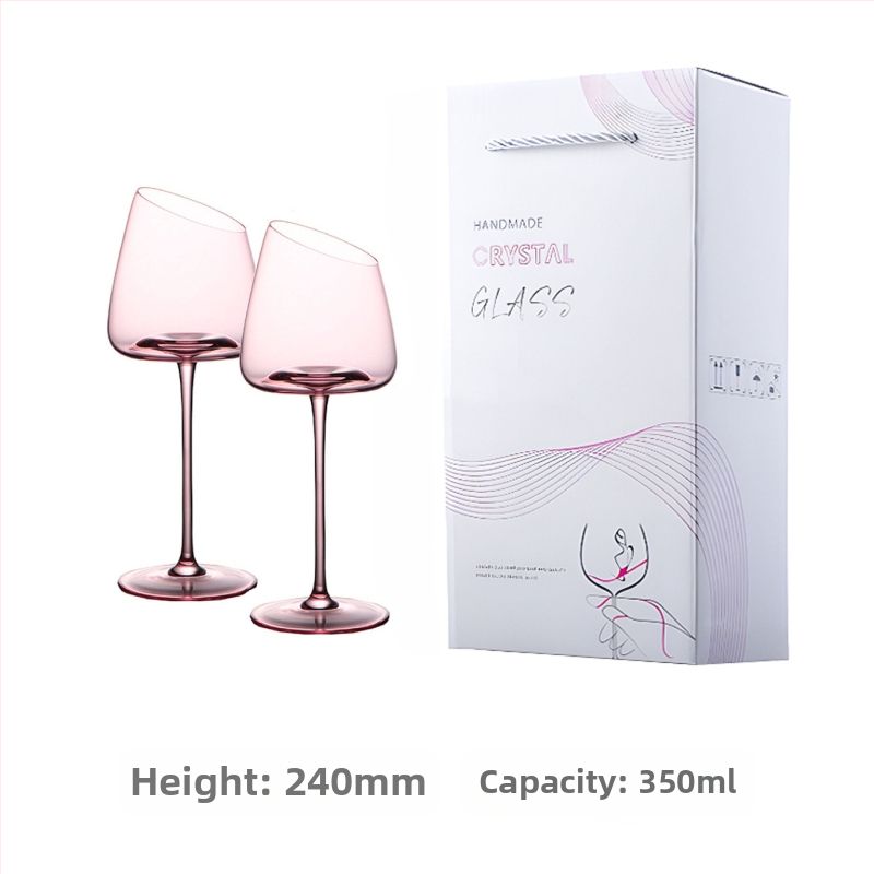 Francuski nagnuti crveni vinski čaša Flamingo kristalna čaša visoke vrijednosti boje crvena vinska čaša posebna vinska čaša za par