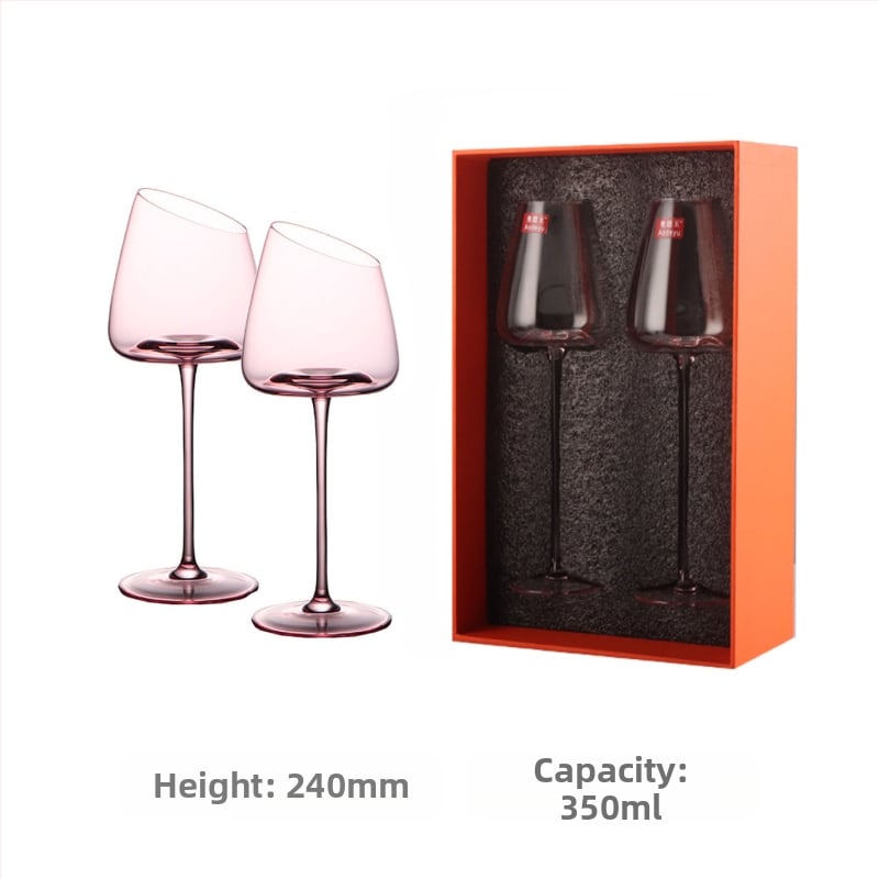 Francuski nagnuti crveni vinski čaša Flamingo kristalna čaša visoke vrijednosti boje crvena vinska čaša posebna vinska čaša za par