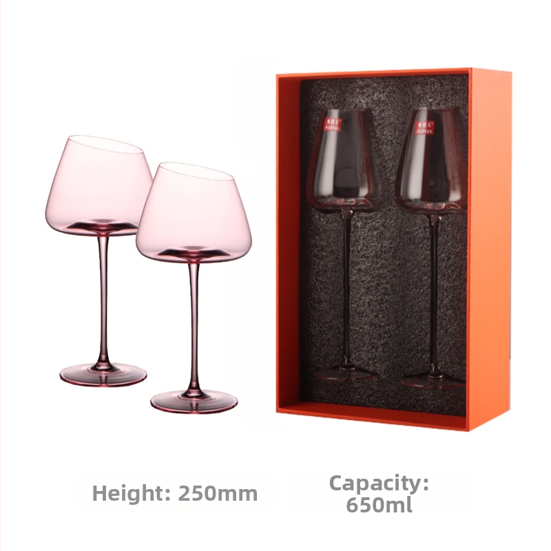 Francuski nagnuti crveni vinski čaša Flamingo kristalna čaša visoke vrijednosti boje crvena vinska čaša posebna vinska čaša za par