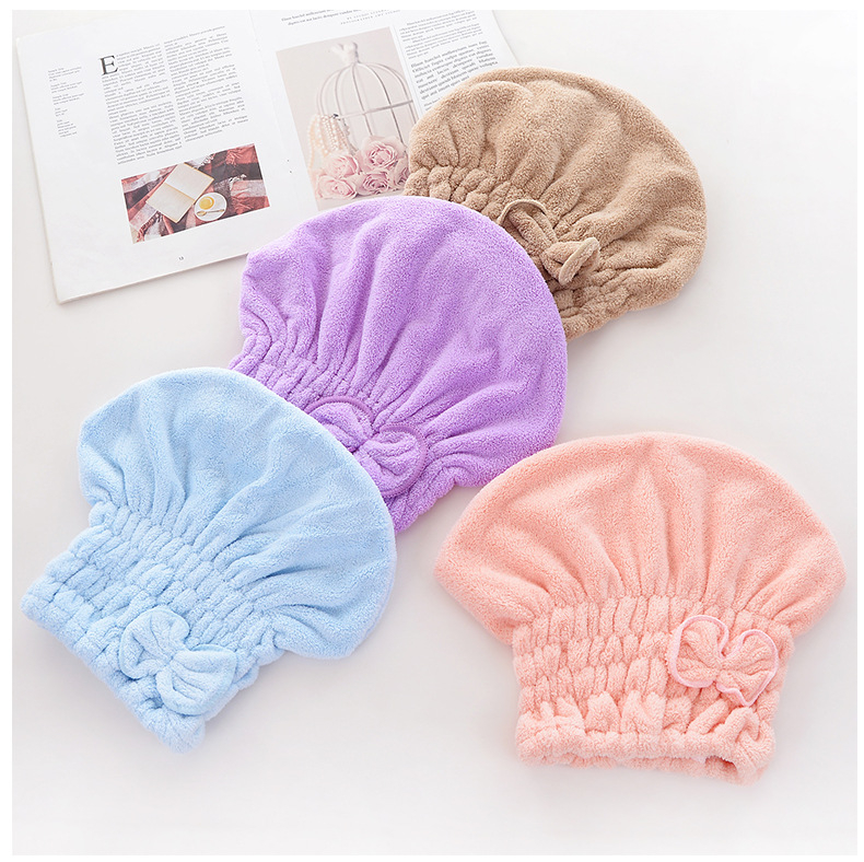 Koralų vilnos kepuraitė sausiems plaukams, korėjietiško kaspino princesės kepuraitė, didelio tankio sausiems plaukams, šifravimo ilga vilnonė dušo kepuraitė, minkšta sugerianti kepuraitė.