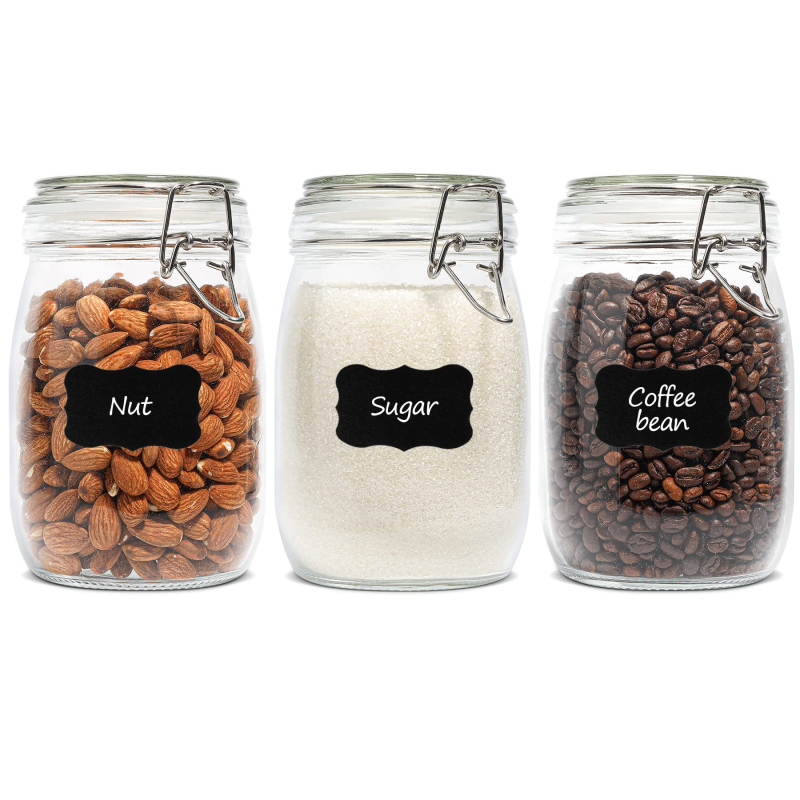 Veľkoobchod so sklenenými uzatvárateľnými nádobami na kuchynské obilie, fľaša na skladovanie fliaš, úložná nádoba na fľaše so zacvakávacím uzáverom, veľkoobchod so zatvárateľnými fľašami na cukríky