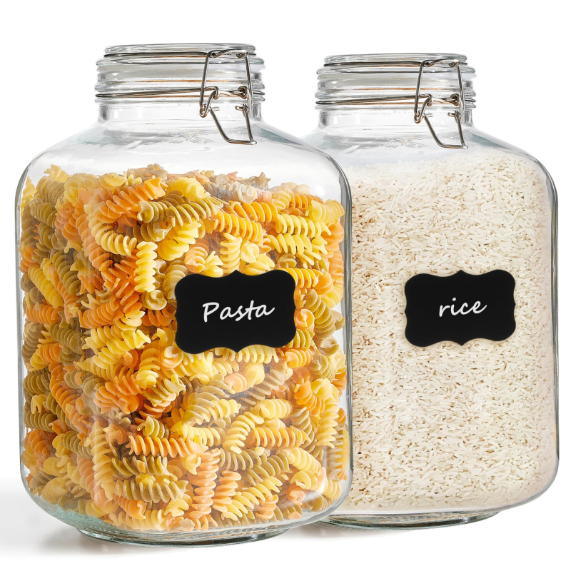 Veľkoobchod so sklenenými uzatvárateľnými nádobami na kuchynské obilie, fľaša na skladovanie fliaš, úložná nádoba na fľaše so zacvakávacím uzáverom, veľkoobchod so zatvárateľnými fľašami na cukríky